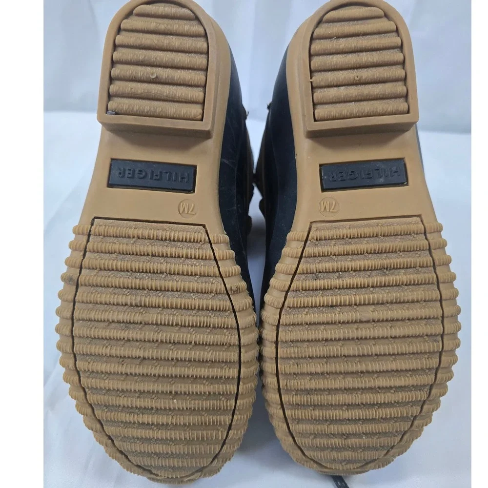 Tommy Hilfiger Womens Duck‎ Boots Tan Black Lace Up Winter Snow Shoes Size 7M